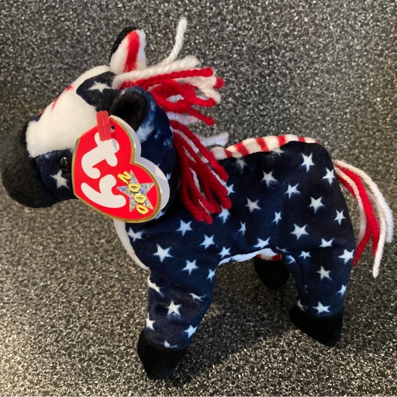 NWT Vintage “Lefty 2000” Beanie Baby. Date of birth 7/4/2000. - Picture 1 of 16